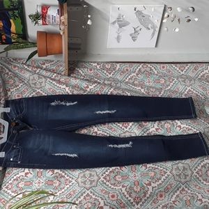 Classic Blue Cotton Low-Rise Jeans, Size 9